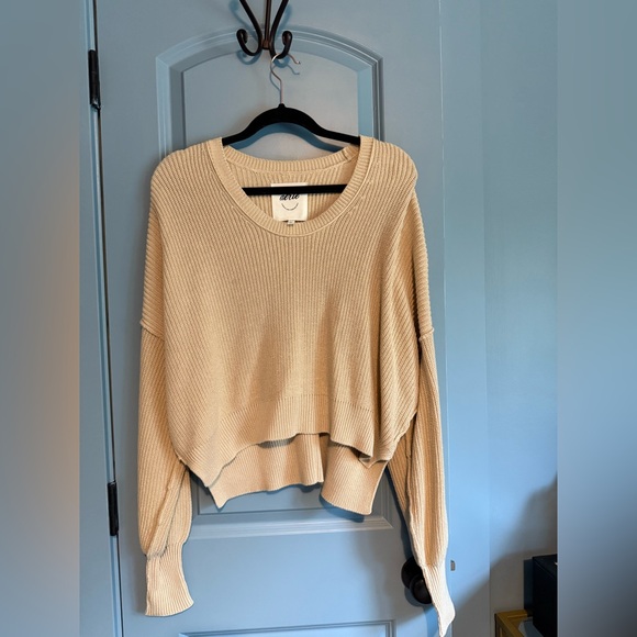 Aerie Tan Crew Neck Sweater - XS - Picture 1 of 3